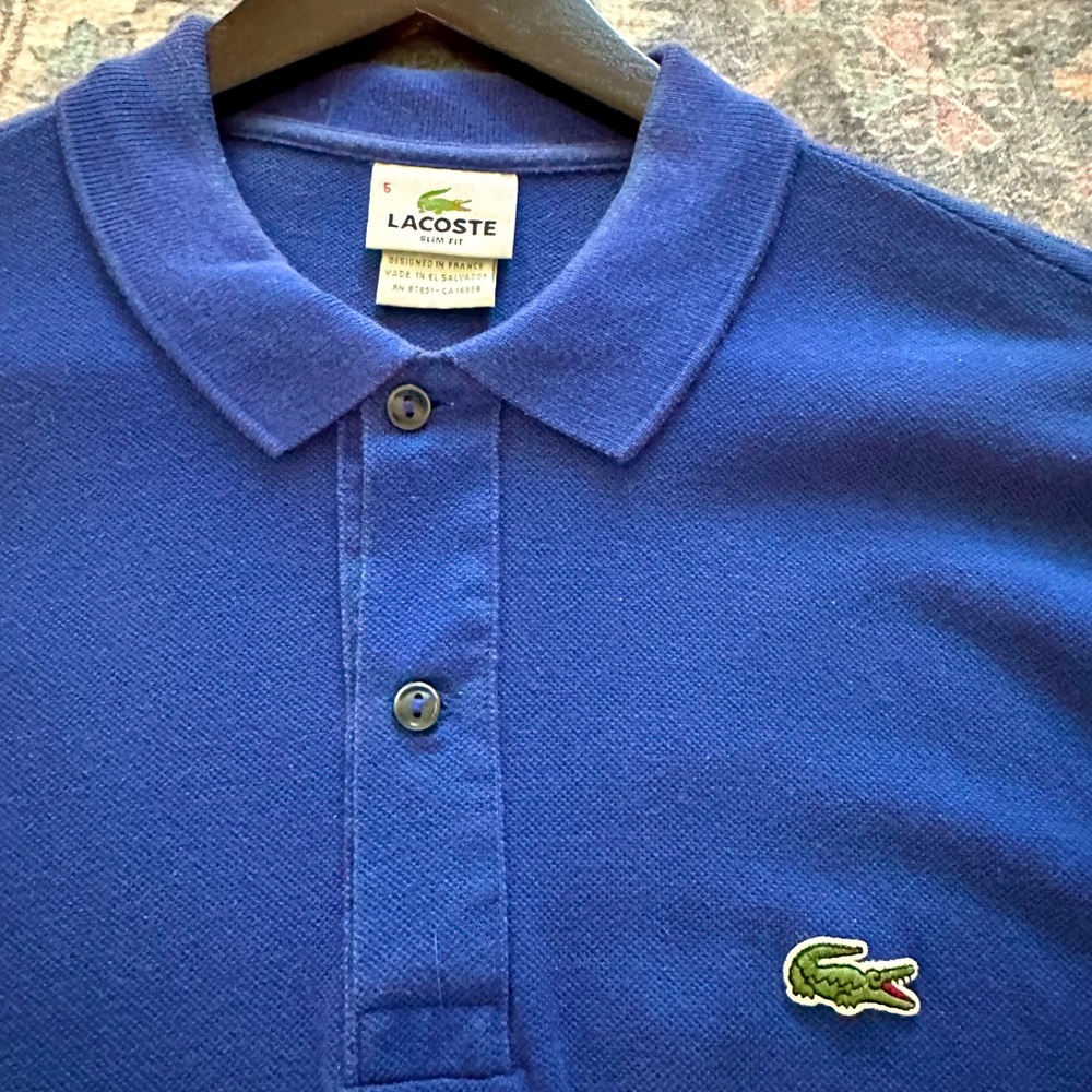 Polo Lacoste size 5 slim fit